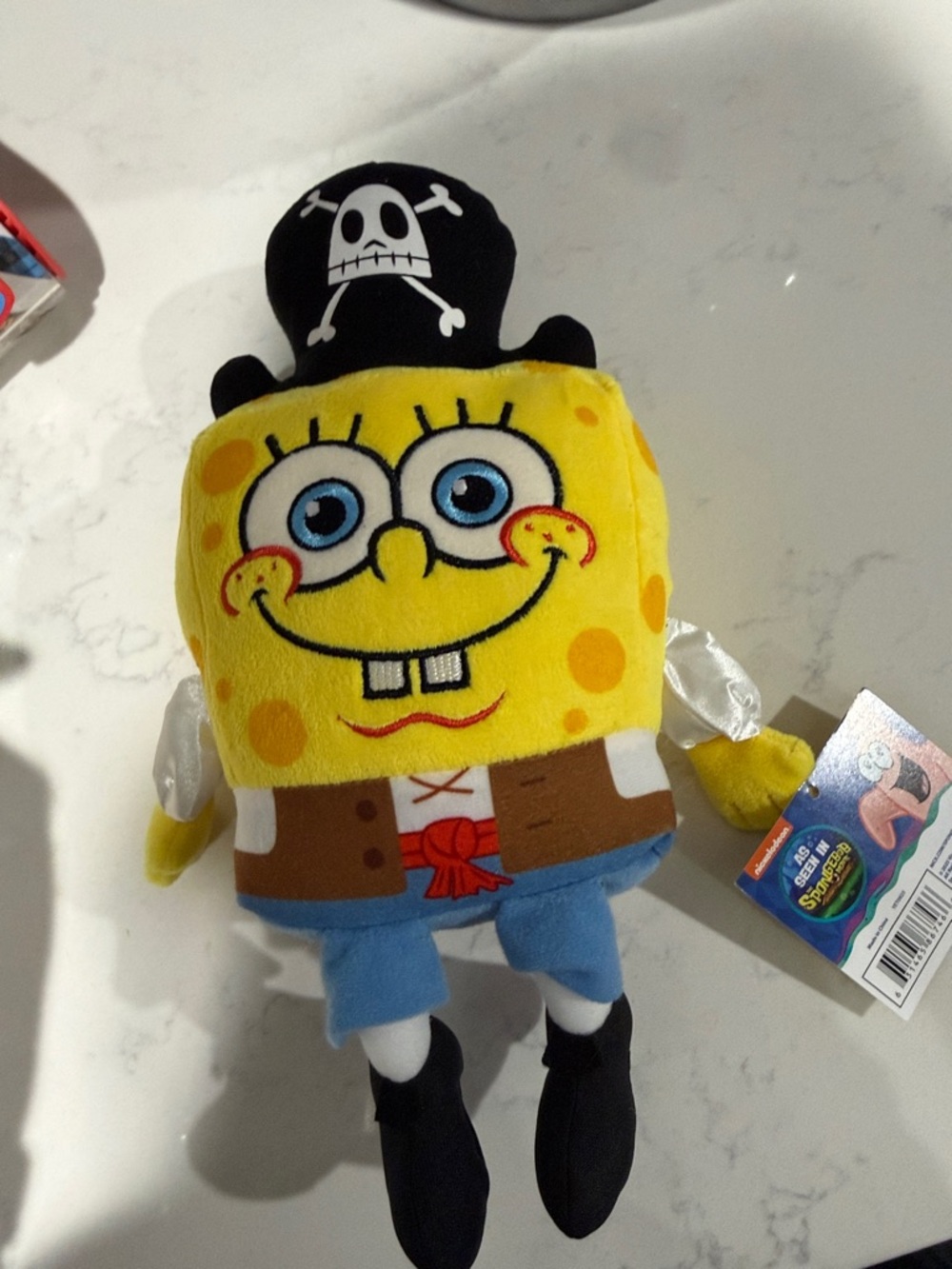 Nickelodeon SpongeBob Pirate Plush - Yellow, Blue, Black, Brown